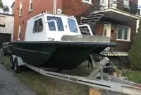 1985 21' x 8' Aluminum Work Boat w/trailer